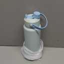 POWCAN 32 oz Insulated Water Bottle with 2-in-1 Straw and Spout Lid, Keep Cold 24H, Leak-Proof, BPA-Free, Double Wall Stainless Steel Water Bottle for Sports, Gym, Travel, and School (Sea Breeze)