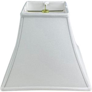Royal Designs, Inc. Regal Square Bell Lamp Shade, 7 x 14 x 11.5, Linen White (BSO-715-14LNWH)