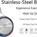 MsMk 8 inch Non stick frying pan with lid, Egg Omelet Skillet, Titanium and Blue Diamond Non-Toxic Coating From USA, Dishwasher and Oven Safe, Compatible with All Cooktops, Induction Ready