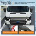 powoq Hood Protector Compatible with 2021-2026 Ford Transit Deflector Upgraded TPE Updated 2020 Shield (Not for Connect) Hood Deflector Replacement for 2021-2026 Ford Transit Accessories