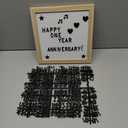 C CRYSTAL LEMON Felt Letter Message Board 10x10 Inch  336 Changeable Letterboard Letters, Numbers & Symbols  Wood Frame with Easel & Hanger for Home, Office & Announcement Display (White)