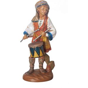 Fontanini by Roman, Jareth The Drummer Boy, 7.5" Scale Nativity Figure, Made in Italy