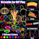 242PCS Glow Sticks, Glow in the Dark Party Favors Party Supplies for Adults Glow Sticks Bulk & Connectors Light Up Glasses Headbands Bracelets Necklace Earrings for football Birthday Wedding Patriotic