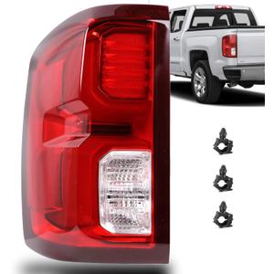 LED Tail Lights Compatible with Chevy Silverado 1500 2016 2017 2018 Outer Rear Taillight Assembly Brake Lamp Left Driver Side Replace 84288718 GM2800294