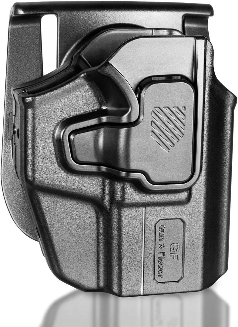 Universal OWB Paddle Holster w/Optic Cut, Fits Glock 19/26/ 43X, FN Reflex, M&P Shield Plus, PSA Dagger Compact, Hellcat Pro, Ruger Security 9 & 40+ Compact/Subcompact Pistols