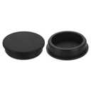 uxcell 2Pcs Silicone Hole Plug, Waterproof Round Rubber Stoppers Bottle Seal Plugs Tube Pipe End Caps for 62mm/2.44" Hole for Bathtub Bottle, Black