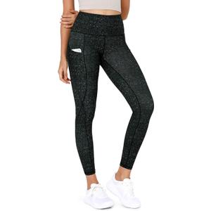 ODODOS Women's High Waisted Yoga Leggings with Pockets, Tummy Control Non See Through Workout Athletic Running Yoga Pants (Large, Black Dot) ODODOS Women's High Waisted Yoga Leggings with Pockets, Tummy Control Non See Through Workout Athletic Running Yoga Pants (Large, Black Dot)