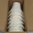 Wellmet Chandelier Shades, ONLY FOR CANDELABRA BULBS, Clip-on Fitter Lamp Shades, 3" X 6" X 5", 6 pcs Set (Bell-3x6x5 inches, Cream white)