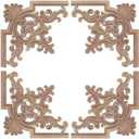 4PCS Decorative Wood Carved Corner Onlay Appliques 5.9 * 5.9in for Furniture Door Cabinet (4Corner 5.9 * 5.9in)