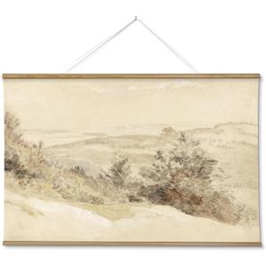 InSimSea 36x54 Extra Large Canvas Scroll Wall Art, Vintage Mountain Hill Landscape Painting Prints, Farmhouse Oversized Wall Decor for Living Room, Bedroom, Dining Room, Office