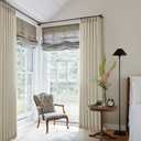 Beige Linen Pinch Pleated 120 Inch Curtains 2 Panels for Living Room Bedroom Memory Training Shape Semi Sheer Neutral Flax Pinch Pleat Drapes with Hooks Rings Light Filtering Window Curtain 40x120