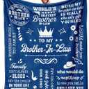 Brother in Law Gifts, Gifts for Brother-in-Law Throw Blanket 60"x50", Best Brother in Law's Birthday Gift Ideas, Brother in Law's Gift from Sister in Law