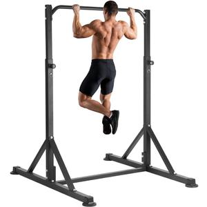 Pull Up Station, Power Tower Adjustable Pullup Bar Free Standing, Heavy Duty Multifunction Strength Training Pull Up Bar, Gym Workout Fitness Equipment Chin up Bar for Home Outdoor, 440LBS Capacity (Black)