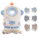 Baby Head Protector Cushion Backpack with 3 Baby Knee Pads for Walking & Crawling. (Astronaut)