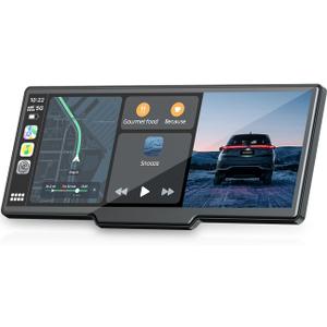 9.26'' Carplay Screen for Car with 2.5K Dash Cam and 1080P Backup Camera Portable Wireless Android Auto Screen GPS Navigation Mirror Link Voice Control Hands-Free for iOS 11+ Android 11+ 9.26'' Carplay Screen for Car with 2.5K Dash Cam and 1080P Backup Camera Portable Wireless Android Auto Screen GPS Navigation Mirror Link Voice Control Hands-Free for iOS 11+ Android 11+