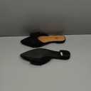 Trary Women's Black Bow Pointed Toe Mules, Modern Mule, Size 8.5
