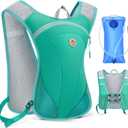 Hydration Backpack with 2L Water Bladder Bag, Lightweight and Breathable Running Vest for Men, Adjustable Chest Straps Water Pack for Cycling Hiking Climbing Outdoor