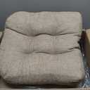 downluxe Chair Cushions for Dining Chairs 4 Pack, Tufted Indoor Chair Pads with Non-Slip Bottom, U-Shaped Kitchen Chair Cushions, 17"x17"x4", Khaki