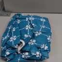 misaya Round Fitted Tablecloth with Elastic Edge, 100% Waterproof Oil Proof Plastic Table Cover, Vinyl Flannel Backed Tablecloth Fits 36"-44" Round Tables for Dinner, Outdoor, Picnic, Bluish Green