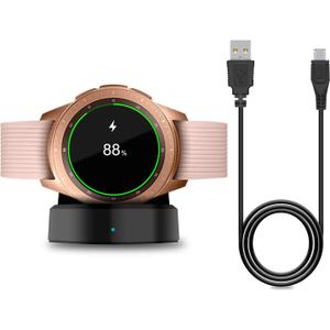 Charger Compatible with Samsung Galaxy Watch 42mm/46mm, Upgraded Charging Cradle Dock for Galaxy SM-R800/R810/R815 Smart Watch Charger (Not Charge for Galaxy 3/4/5/6/7 and Active 1/2), Black