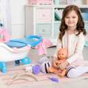 Toyvian Mini Wooden Clothes Hangers 10 Pieces Doll Closet Organizer Accessories for Bjd Dolls and Kids Doll Clothes Storage 2.95 Inch