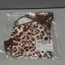 SOLY HUX Women's Leopard Print Lace Lingerie Set Chain Bra and Panty Underwear Sets Multicoloured Leopard Medium (M)