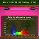Hlite 16inch 4 Pack LED Grow Lights - Linkable Grow Lights for Indoor Plants, Full Spectrum Plant Lights Plug and Hanging Design with On/Off Switch Hanging Grow Light from seedling to Flowering, Black