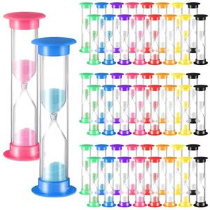 Queekay 48 Pcs 2 Minute Sand Timer for Kids, Mini Hourglass Bulk Sand Clock Timer for Adult Kids in Classroom Kitchen Games Office School(Colorful)