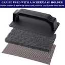 Reallnaive 31 Pcs Griddle Cleaning Kit Screen Holder Grill Screens Cleaning Pads Heavy Duty Abrasive Mesh Pads for Flat Tops, Cast Iron, Stainless Steel Griddle Cleaner Accessories Bundle (Black)