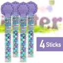 2 x Colorful Chocolate Candy Cane - 4 Canes of Candy for Party Favors, Gifts, Buffets, Everyday Snacking, and Seasonal Treats for Kids and Adults (4-Wands) (EXP 01/01/26)