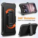 TUTUKII for iPhone 16e & iPhone 17e Case with Belt Clip Holster, Anti-Shock, Anti-Slip, Compatible with MagSafe, 3-Layer Drop Protection, Heavy Duty Magnetic Phone Case Cover 6.1", Black