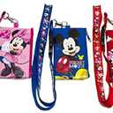 Disney Mickey Minnie & Friends Lanyard with ID Badge Holder Wallet Coin Purse Ticket Key Chain