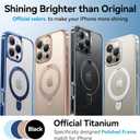 CASEKOO Black Titanium for iPhone 16 Pro Max Case with Magnetic Ring Stand [Compatible with MagSafe] [16FT Military-Grade Protection] Shockproof Polished Frame Phone Grip Cover 6.9 inch