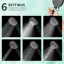 Filtered Shower Head with Handheld,High Pressure 6 Spray Mode Showerhead with Filters,Detachable Shower Head, Water Softener Filters Beads for Hard Water -Remove Chlorine (Black)