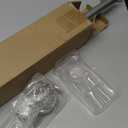 Exclusive Home Curtains ER1012-01 66120 Ogee 1" Curtain Rod and Finial Set, 66"-120", Matte Silver
