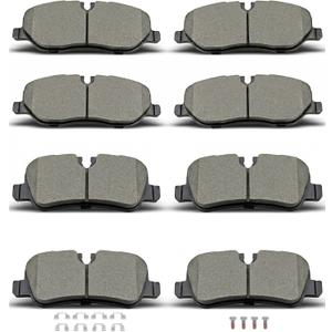 D1098 D1099 8pcs Ceramic Front Rear Brake Pads Set With Clips Fit For 2005-2009 Land Rover LR3,For 2006-2009 Rover Range Rover,For 2006-2009 Rover Range Rover Sport