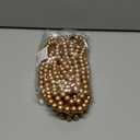 Christmas Wooden Bead Garland Wood Bead Garland Christmas Tree Decorations for Xmas Holiday Favors, 12 Feet (Gold)