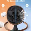 Baby Swings for Infants, Electric Infant Swing with 5 Speed Modes, 5-Point Harness, 3 Timer Settings, Built-in Lullabies & Bluetooth, Portable Modern Swing for Indoor & Outdoor (Black)