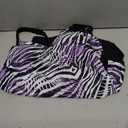 Itzel Women's V Neck Long Torso One Piece Swimsuit Modest Bathing Suits Zebra Purple Leaf, Size: 12