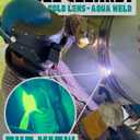 The King | Shade 10 Gold Welding Lens 2x4 1/4 | Aqua Colored Glass Welding Lens | Shade 10 Welding Lens 2x4 1/4, Perfect Size For a Sugar Scoop Welding Hood, or Pancake Welding Hood | Ridge Products