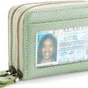 Small Genuine Leather Wallet for Women, RFID Blocking Credit Card Holder Wallet