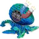 TBOLINE 3D Printed Dragon with Wings,Dragons in Easter Egg Fillers,Sensory Articulated Dragon in Egg Fidget Toy,Easter Basket Stuffers for Kids Boys Girls,Flying Dragons Figure Toys (Green)