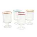 Infuse 4 Piece Stackable Glass Goblet Set , 14Fl oz 