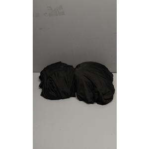 6 Pack Black Spandex Tablecloths for 6 Foot Rectangle Tables, Wrinkle Free Fitted Table Cloths 8ft Stretchy Table Cloth Cover with Skirt for Parties Weddings Birthday Banquet Baby Shower