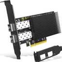 10Gb Dual LAN SFP PCI-e Network Card, Intel 82599(X520-DA2) Controller, NICGIGA 10Gbps Ethernet Adapter, 2 * 10Gbe SFP Port, 10G NIC Card, Support Windows/Windows Server/Linux/VMware