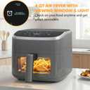 Sweetcrispy Air Fryer 4 Quart with Window, 1500W Digital Airfryer with 8 Presets, 60-Min Timer, Max 400F, Auto Shut Off & Nonstick Dishwasher Safe Basket, Shake Reminder for Small Kitchen