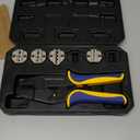 haisstronica 6PCS Crimping Tool Set - Ratchet Wire Crimping Tool for Heat Shrink,Insulated Nylon,Non-Insulated,Ferrule Wire End,Open Barrel Terminals,Solar Connectors