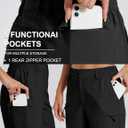 MAGCOMSEN Womens 7" Hiking Cargo Shorts Quick Dry Lightweight Golf Shorts with Pockets for Summer Casual Travel Outdoor (Black, XL)