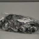 Old Man Costume Kit- Grandpa Curly Wig, Wig Cap, Glasses, Mustache and Eyebrows Set (Grey, Short, Curly)