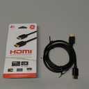 GE HDMI Cable, High Speed, Ethernet, 4 Foot HDMI, 4K Ultra HD, Full HD 1080P, 10.2Gbps Data Transfer, Works with HDTV, Cable, Game Consoles, Blu Ray, and More, Gold Plated Connectors, Black, 33573